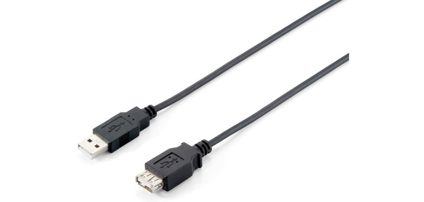 Equip 128852 Cavo di prolunga USB 2.0 Tipo A da maschio a femmina, 5,0 m, nero
