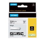 DYMO Rhino etichette industriali in vinile autoadesive | rotolo da 12 mm x 5,5 m | stampa nera su bianco