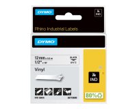 DYMO Rhino etichette industriali in vinile autoadesive | rotolo da 12 mm x 5,5 m | stampa nera su bianco