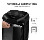 Fellowes LX85 destructeur de papier 75 dB 22,4 cm Noir