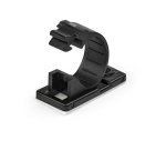 StarTech.com 100 Selbstklebende Kabelklemmen Schwarz, Organisator Netzwerk-/Ethernet-/Bürokabel, Selbstklebender Kabelorganisator, UL/94V-2 flammhemmende Nylon-Klebeklemme