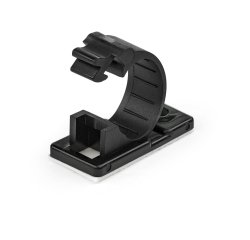 StarTech.com 100 Clips de Gestión de Cableado Adhesivos - Negro - Organizador de Cableado para Escritorios/Oficinas - Mordaza de Nylon Autoadhesiva con Clasificación contra Fuego UL/94V-2