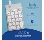 R-Go Tools Clavier R-Go Numpad Break, clavier numérique ergonomique avec logiciel de pause, filaire, blanc