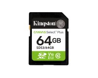 Kingston Technology 64 GB SDXC Canvas Select Plus Gen3 100 MB/s C10 UHS-I U1 V10