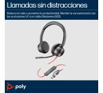 HP Poly Auriculares estéreo Poly Blackwire 8225 USB-C + Adaptador USB-C/A