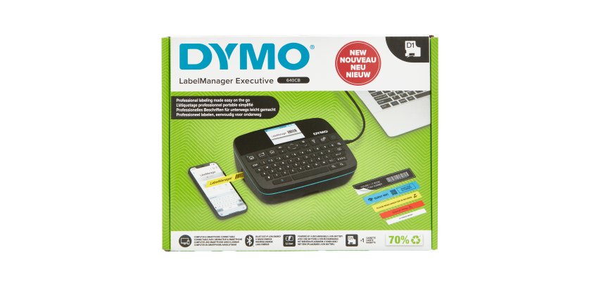 DYMO LabelManager Executive 640 CB Portable Label Printer | Compact Label Maker Machine with QWERTY Keyboard | Bluetooth & USB Connectivity | Compatible with D1 Standard & Durable Labels