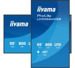 iiyama LH5566UHSB-B1AG Écran d'affichage dynamique Écran plat de signalisation numérique 139,7 cm (55") LCD Wifi 800 cd/m² 4K Ultra HD Noir Intégré dans le processeur Android 24/7