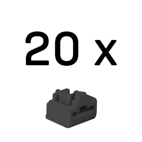 Lindy 47892 bloqueur de port RJ-45 Noir Acrylonitrile-Butadiène-Styrène (ABS) 20 pièce(s)