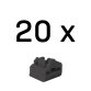 Lindy 47892 bloqueur de port RJ-45 Noir Acrylonitrile-Butadiène-Styrène (ABS) 20 pièce(s)