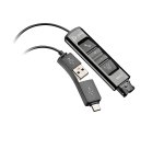 HP Poly Adaptador negro DA85 USB a QD compatible con TAA