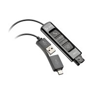 hp poly adaptador negro da85 usb a qd compatible con taa