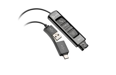 HP Poly Adaptador negro DA85 USB a QD compatible con TAA