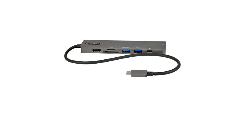 StarTech.com USB-C Multiport Adapter Hub, USB-C to 4K 60Hz HDMI, Gigabit Ethernet and 100W Laptop Charging for Macbook Pro / Air and Windows