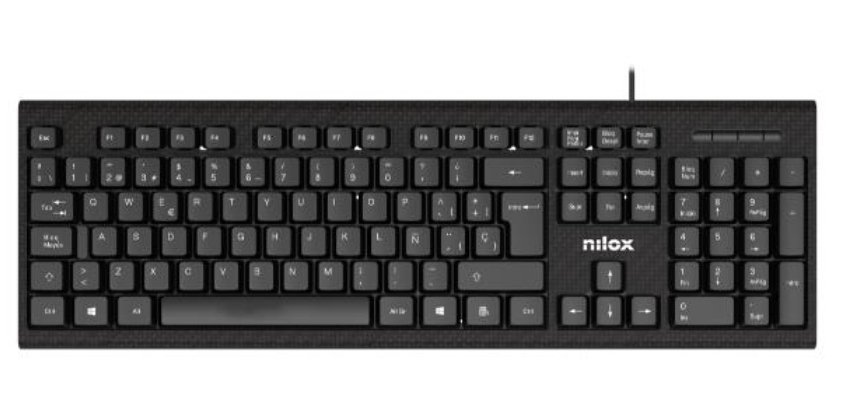 Nilox teclado NXKME0011 Español + Ratón incluido USB Negro