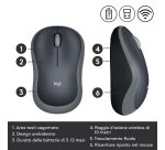 Logitech M185 mouse wireless (nero)