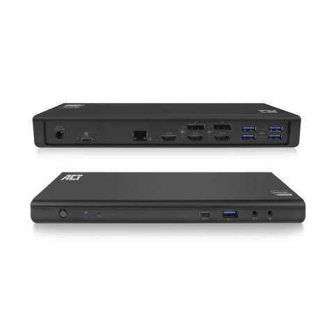 ACT USB-C Docking Station 4K, voor 2 of 3 HDMI/DisplayPort monitoren, DisplayLink