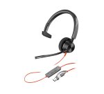 HP Poly Blackwire 3310 Monaural Microsoft Teams Certified USB-C Headset + USB-C/A adapter