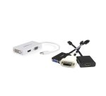 StarTech.com Adaptateur mini DP 3 en 1 - Dongle Hub Adaptateur d'Écran Multiport Audio-Vidéo : Convertisseur 3 en 1 Mini DP vers port VGA, DVI ou HDMI - Blanc