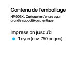 HP 903XL Cartouche d’encre cyan grande capacité authentique