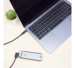 ACT USB 3.0 10Gbps 60W USB Type-C (recht) naar USB Type-C (haaks links/rechts) kabel, 2 meter