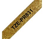 Brother TZE-PR831 labelprinter-tape Zwart op goud