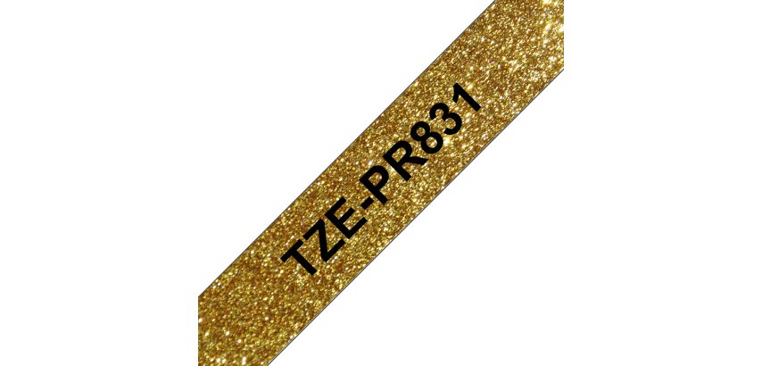 Brother TZe-PR831 Etiketten erstellendes Band Schwarz auf gold