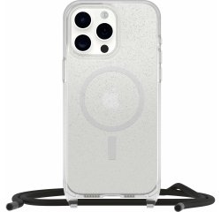 OtterBox React Series Necklace MagSafe pour iPhone 15 Pro Max, Stardust (Clear Glitter)