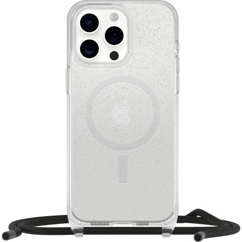 OtterBox React Series Necklace MagSafe voor iPhone 15 Pro Max, Stardust (Clear Glitter)
