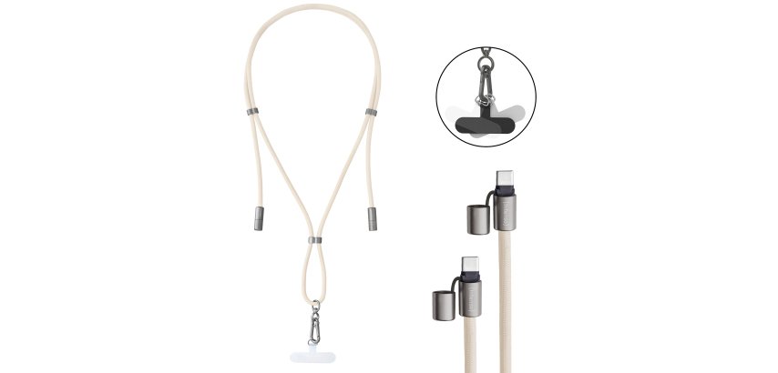 Intenso Handykette als Lade- + Datenkabel USB-C bis 1,65m beige cavo USB USB C