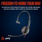 Poly Blackwire 3210 Monaural USB-C Headset +USB-C/A Adapter
