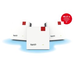Mesh Set FRITZMESH SET 1600 3-PACK EDITION INTERNATIONAL Dual-band (2.4 GHz / 5 GHz) Wi-Fi 6 (802.11ax) Red, White Internal