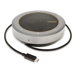 StarTech.com USB-C Speakerphone Docking Station, Mini Portable Conference Speaker and Audio Dock, USB-C to VGA/4K HDMI, 2x USB-A Hub, Mic/Speaker, Teams/Zoom/Softphone Speakerphone