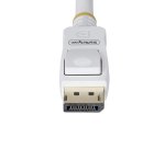 StarTech.com Câble DisplayPort 1.2 de 1,8m Blanc Certifié VESA, 4K 60Hz, 21.6Gbps, Connecteurs DP Verrouillables, Câble DisplayPort DP 1.2, Câble de Moniteur DP, M/M