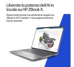 HP E48N6ET laptop Copilot+ PC 386H 40,6 cm (16") WUXGA 32 GB DDR5-SDRAM 1 TB SSD Wi-Fi 7 (802.11be) Windows 11 Pro AI Workstation, AI PC Argento