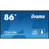 iiyama LH8664UHS-B2AG Écran d'affichage dynamique Écran plat de signalisation numérique 2,18 m (86") Wifi 500 cd/m² 4K Ultra HD Noir Intégré dans le processeur Android 24/7