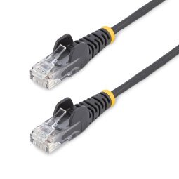 StarTech.com 3 m CAT6 kabel - slanke CAT6 netwerkkabel - zwart - Snagless RJ45 connector - Gigabit Ethernet kabel - 28 AWG (N6PAT300CMBKS) -
