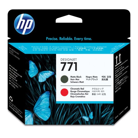 HP 771 tête d'impression DesignJet noir mat/rouge chromatique