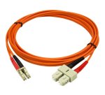 StarTech.com 2m Fiber Optic Cable - Multimode Duplex 50/125 - LSZH Fiber Jumper Cord - LC/SC