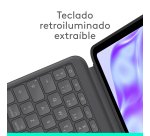Logitech Combo Touch, funda con teclado, iPad Pro 13 pulgadas (M4)(2024) - Teclado retroiluminado extraíble con soporte abatible, escritura cómoda, modo multiuso, Disposición QWERTY Español - Grafito