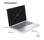 HP DQ6N0AT laptop Intel Core 7 350 Computer portatile 35,6 cm (14") WUXGA 16 GB LPDDR5x-SDRAM 512 GB SSD Wi-Fi 7 (802.11be) Windows 11 Pro AI PC Argento