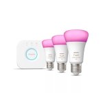 Philips Hue White and colour ambience Starter kit: 3 E27 smart bulbs (1100)