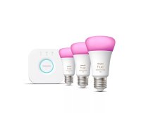 Philips Hue White and colour ambience Starter kit: 3 E27 smart bulbs (1100)