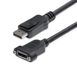StarTech.com Câble DisplayPort à Montage sur Panneau de 91cm - 4K x 2K - Câble d'Extension DP 1.2 M/F - Câble d'Extension Vidéo DP avec Connecteur DP à Montage sur Panneau - Câble pour Moniteur DP