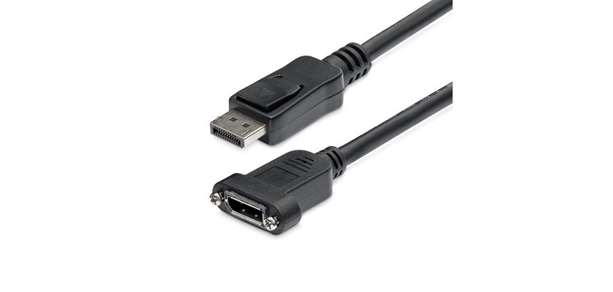 StarTech.com DisplayPort-Panelmontagekabel 91 cm - 4K x 2K - DP 1.2 Verlängerungskabel M/F - DP Video-Verlängerungskabel mit Panelmontage-DP-Stecker - Kabel für DP-Monitor