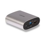 Lindy 38368 convertidor de audio Negro, Plata