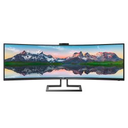 Philips P Line 499P9H/01 computer monitor 124 cm (48.8") 5120 x 1440 Pixels UltraWide Dual Quad HD LCD Zwart