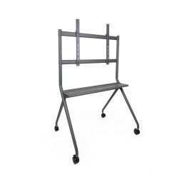 TooQ iSTAND Soporte de Suelo con Ruedas para Pantallas 50"- 86", Gris