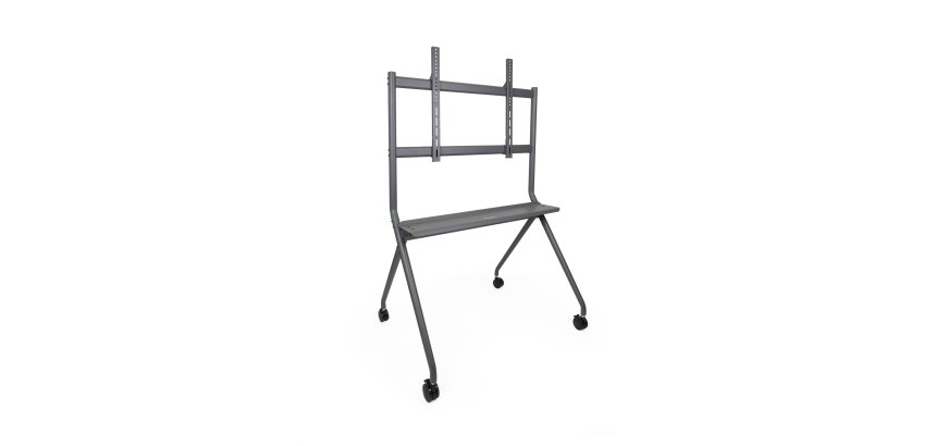 TooQ iSTAND Soporte de Suelo con Ruedas para Pantallas 50"- 86", Gris