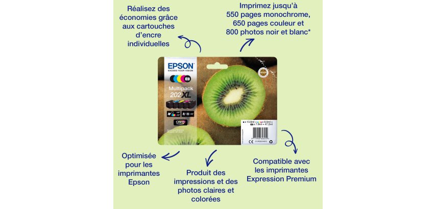 Epson Kiwi Multipack 5-colours 202 Claria Premium Ink