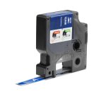 DYMO Rhino Industrial Vinyl Labels | 12 mm x 5.5m | White Print on Blue | Self-Adhesive | for LabelManager & Rhino Label Makers